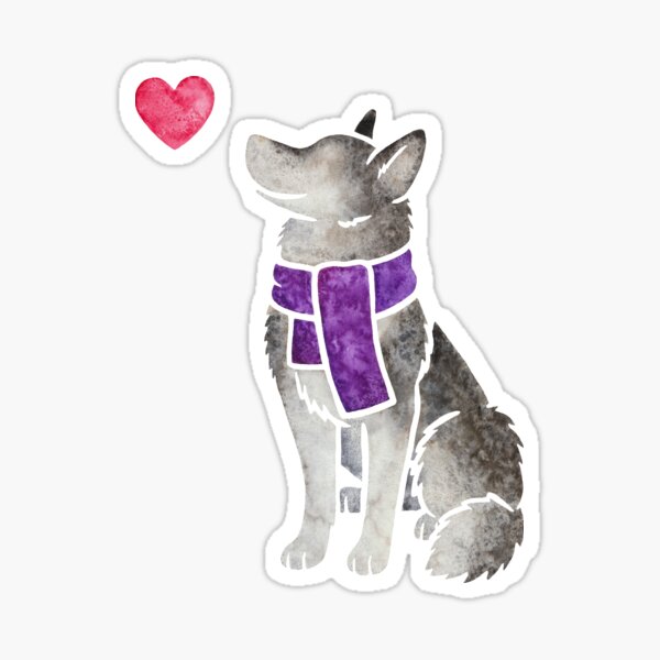Watercolour Siberian Husky Sticker