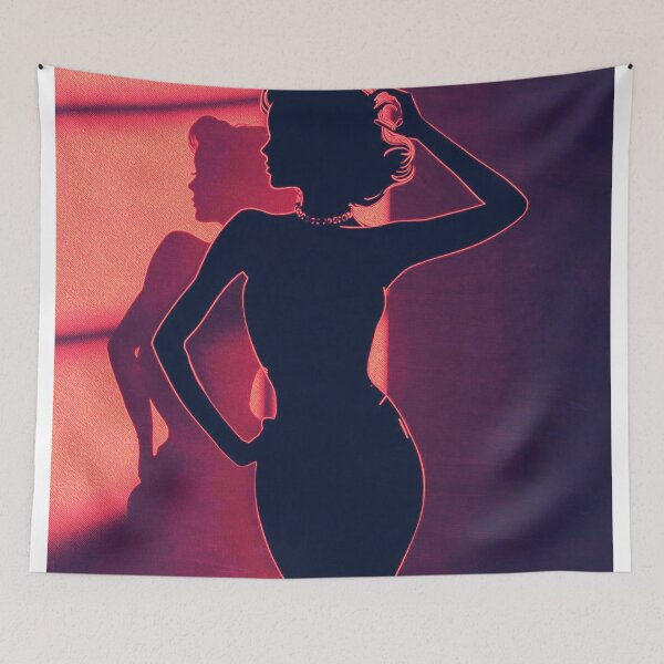 Item preview, Velvet Shadows – Mysterious Noir Silhouette Art designed and sold by RDproject.