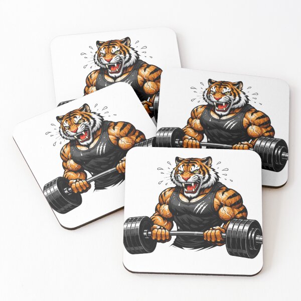 Item preview, Ferocious Tiger Muscles Barbell Curl designed and sold by Primal Pump Co LTD.