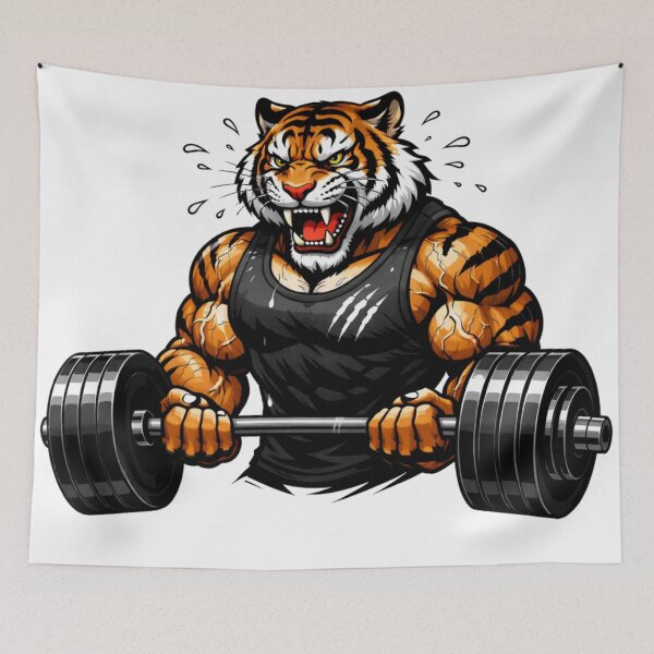 Item preview, Ferocious Tiger Muscles Barbell Curl designed and sold by Primal Pump Co LTD.