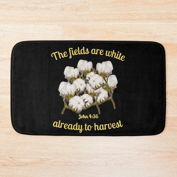 Item preview,  White Cotton Fields John 4:35 designed and sold by RhondaCGoins.