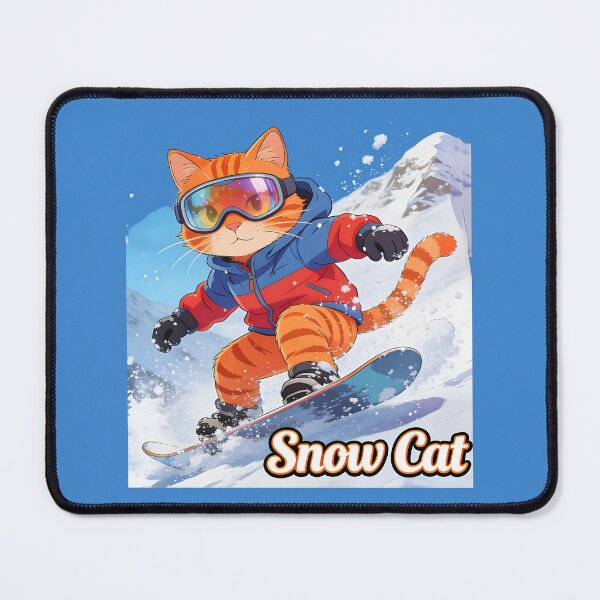 Item preview, cat snowboarding Cute Cat Snowboarding Cartoon Winter Design designed and sold by Uglyandcute.