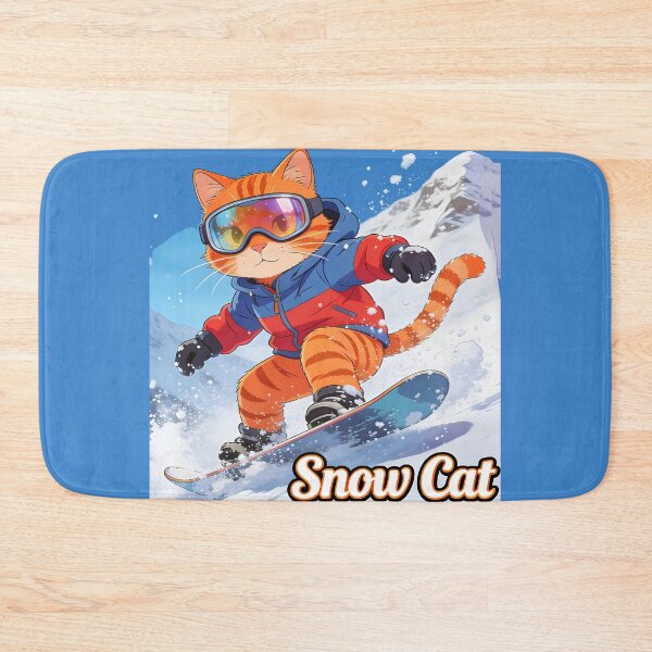Item preview, cat snowboarding Cute Cat Snowboarding Cartoon Winter Design designed and sold by Uglyandcute.
