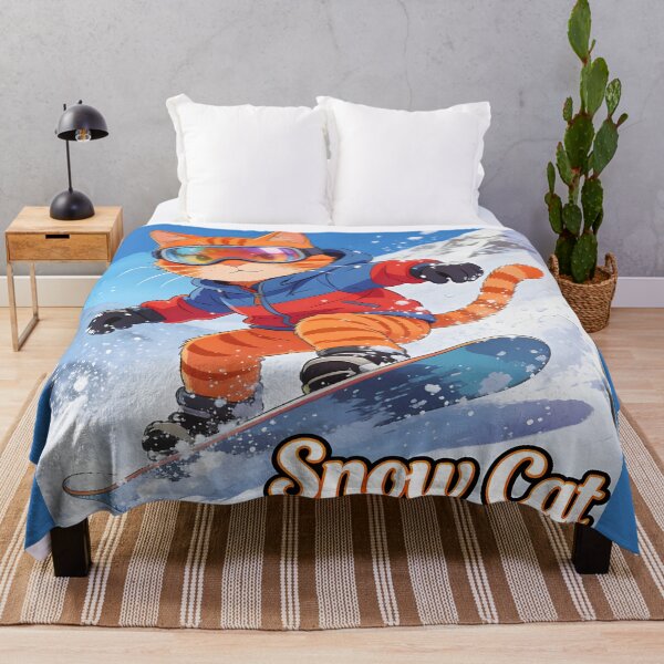 Item preview, cat snowboarding Cute Cat Snowboarding Cartoon Winter Design designed and sold by Uglyandcute.