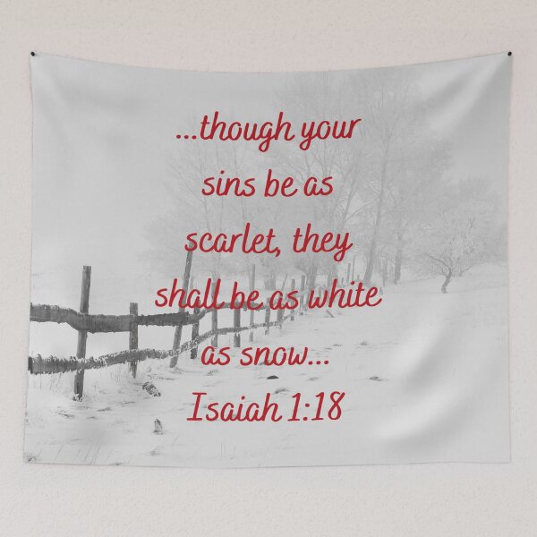 Item preview, Though your sins be as Scarlet Isaiah 1:18 designed and sold by RhondaCGoins.