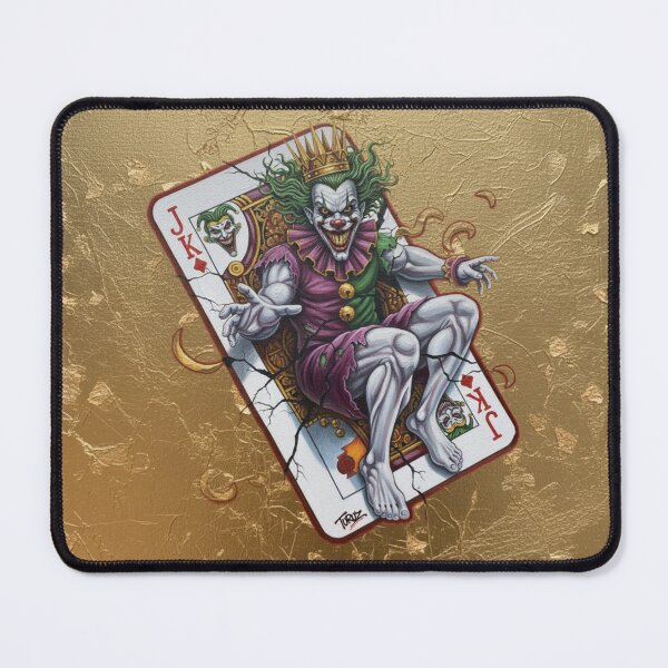 Item preview, Creepy Jester Breaking Through Card - Gold Edition designed and sold by Italian Ink Studio.