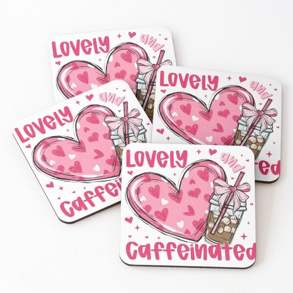 Item preview, To Be Lovely & Caffeinated, Valentine's Day, Coffee Valentine Heart, Valentine Coquette Bow, Coffee lover, Gift For Her designed and sold by DesignDenDo ⭐⭐⭐⭐⭐.