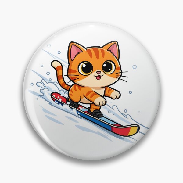 Item preview, cat snowboarding Cute Cat Snowboarding Cartoon Winter Design designed and sold by Uglyandcute.