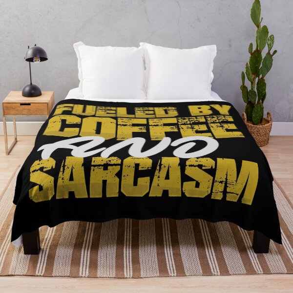 Item preview, Fueled by Coffee and Sarcasm Funny Coffee Lover Quote T-Shirt designed and sold by Design-Pro-21.