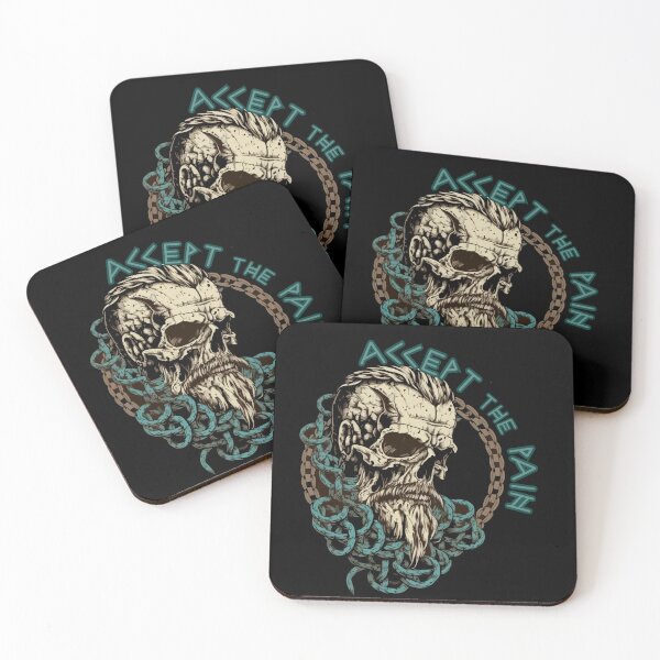 Item preview, Accept The Pain Viking Skull – Norse Warrior Graphic Tee | Nordic Strength Design | Viking Warrior Shirt designed and sold by R3XFORGE.