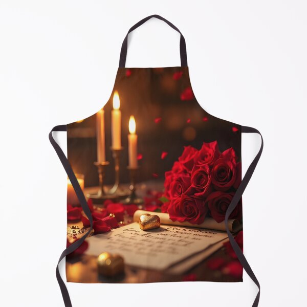 Item preview, Romantic Candlelit Table with Red Roses and Candles designed and sold by DreamyWallVibes.