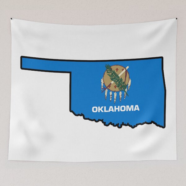 Item preview, Mapa de la bandera del estado de OKLAHOMA designed and sold by HFYD.