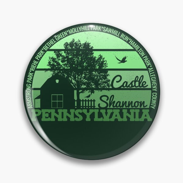 Item preview, Castle Shannon Pennsylvania Sunset Retro Vintage Local Pride Logo designed and sold by CRHPOD20.