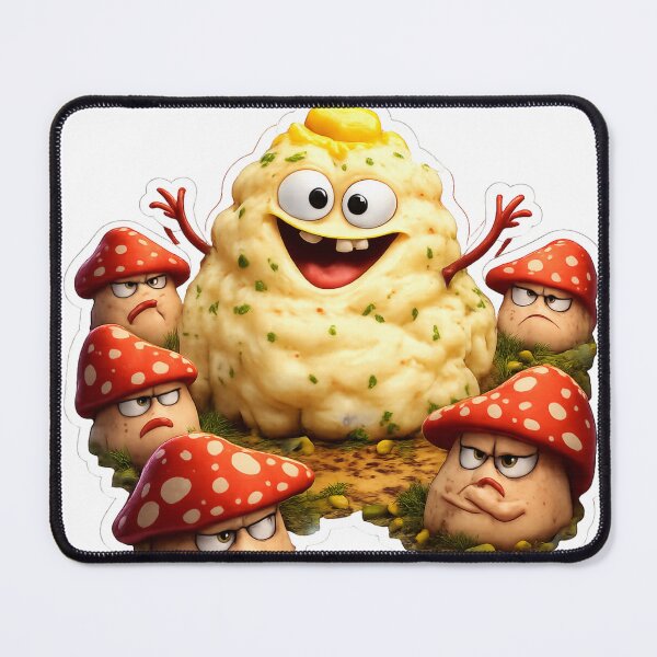 Item preview, Mashed Potato Mushroom Meme – Annoying Little Guy (Cartoon) designed and sold by Fantasy Masterpiece.