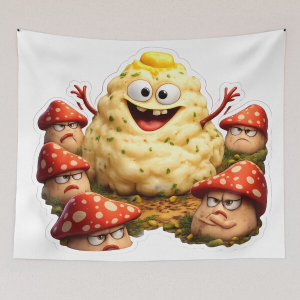 Item preview, Mashed Potato Mushroom Meme – Annoying Little Guy (Cartoon) designed and sold by Fantasy Masterpiece.