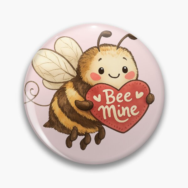 Item preview, Bee Mine Valentine Pun designed and sold by Midnight Garden.