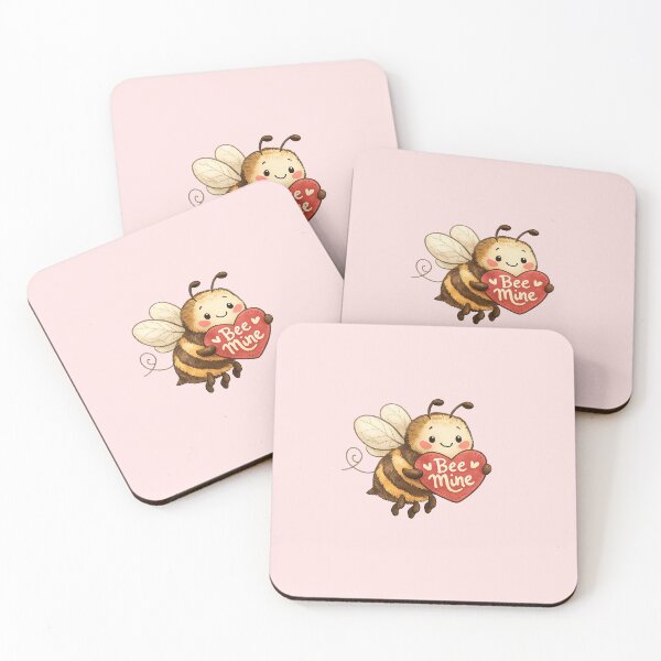 Item preview, Bee Mine Valentine Pun designed and sold by Midnight Garden.