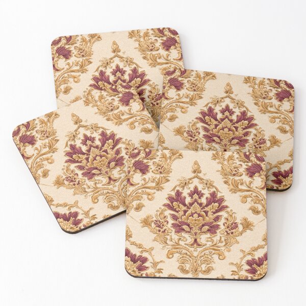 Item preview, Ivory Gilded Floral Damask designed and sold by Jirka Svetlik, Studio Illuvision.