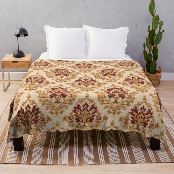 Item preview, Ivory Gilded Floral Damask designed and sold by Jirka Svetlik, Studio Illuvision.