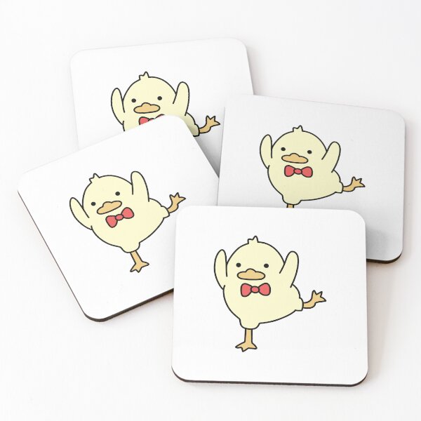 Item preview, Cute dancing yellow duck with red bow designed and sold by PinFlick.