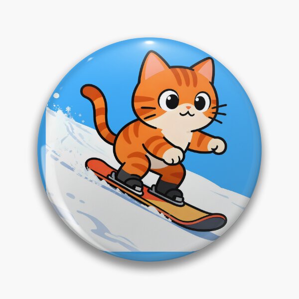 Item preview, cat snowboarding Cute Cat Snowboarding Cartoon Winter Design designed and sold by Uglyandcute.