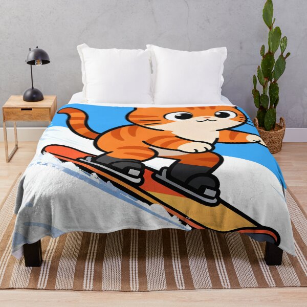 Item preview, cat snowboarding Cute Cat Snowboarding Cartoon Winter Design designed and sold by Uglyandcute.