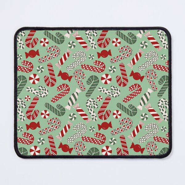 Item preview, Candies & Candy Canes - Multicolored on Light Mint Tea Green designed and sold by thecolorbirdie.