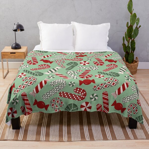 Item preview, Candies & Candy Canes - Multicolored on Light Mint Tea Green designed and sold by thecolorbirdie.
