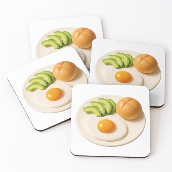 Item preview, Minimal Breakfast Plate – Egg and Avocado Illustration designed and sold by Creative88Art.