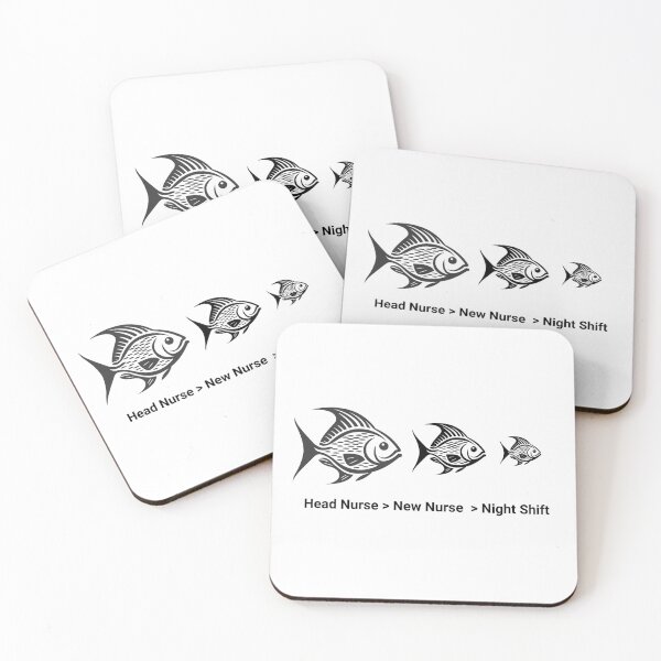 Item preview, Nurse Life Hierarchy - Head Nurse New Nurse Night Shift Fish designed and sold by PrimeTime85.