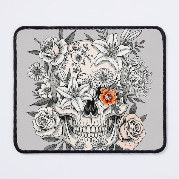 Item preview, Gothic Botanical Floral Skull Art designed and sold by SholoStudio.