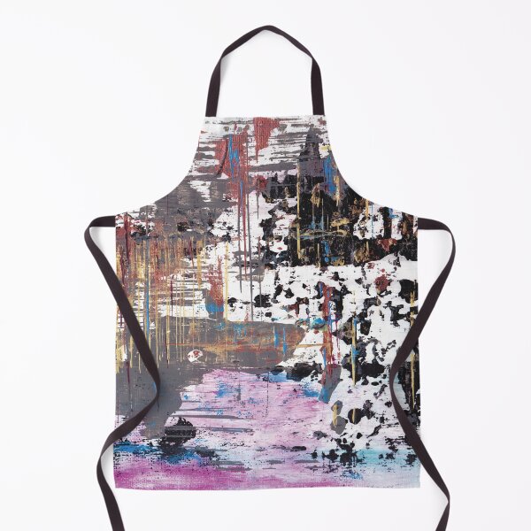 Item preview, Abstract Grunge Painting in Pink, Black, White, Gray, Gold designed and sold by Angela Dow.