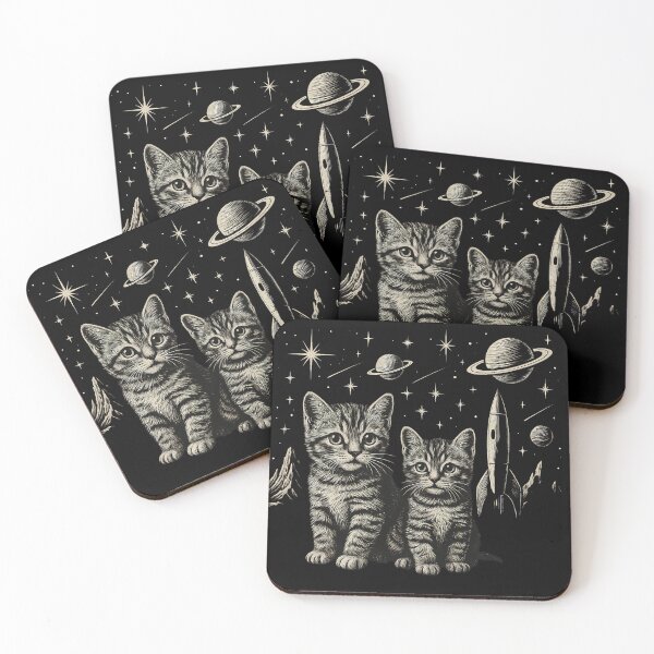Item preview, Space Kittens - Funny Cat designed and sold by ZBIFBOUETLA.