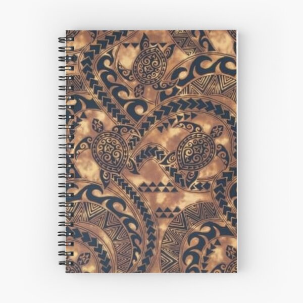 Item preview, Polynesian turtle pattern on dark wood background - Close version designed and sold by INNERHARMONY2.