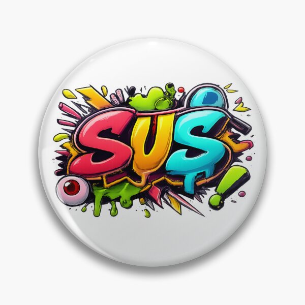 Item preview, SUS – Loud Graffiti Meme Style Gen Z Street Art designed and sold by DesignsByHania.