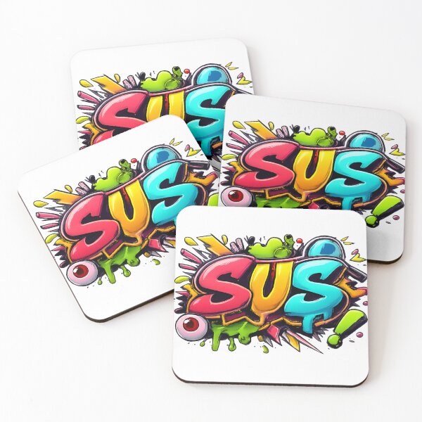 Item preview, SUS – Loud Graffiti Meme Style Gen Z Street Art designed and sold by DesignsByHania.