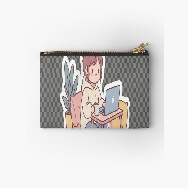 Item preview, Cute Remote Work & Study Girl Sticker | Online Learning Aesthetic designed and sold by prachiuke264.