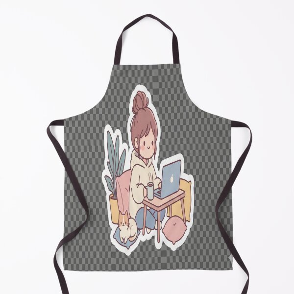 Item preview, Cute Remote Work & Study Girl Sticker | Online Learning Aesthetic designed and sold by prachiuke264.
