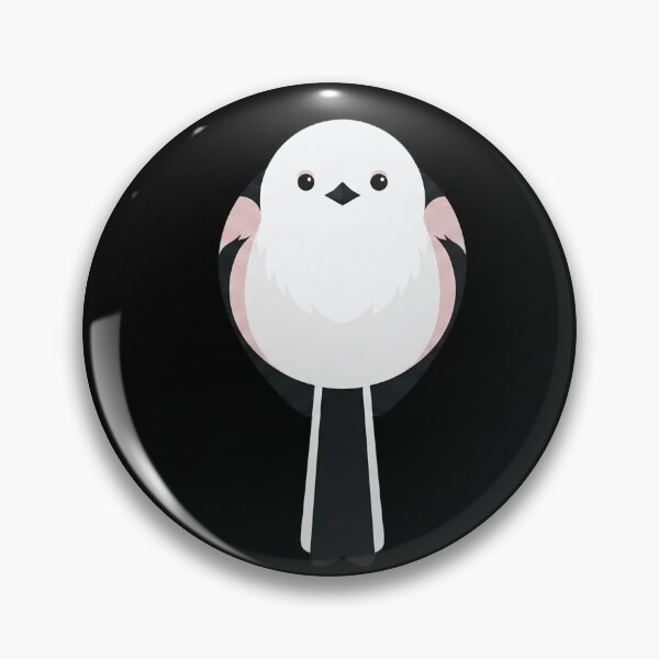 Item preview, Shima Enaga - Cute White Long-tailed Tit Front View designed and sold by flamini.