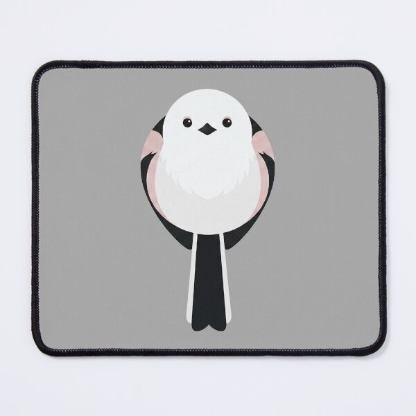 Item preview, Shima Enaga - Cute White Long-tailed Tit Front View designed and sold by flamini.