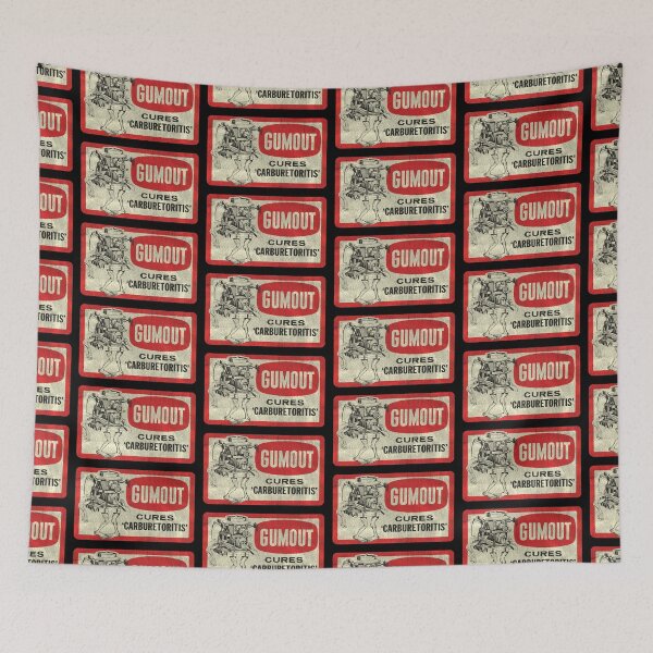 Item preview, Gumout carburetor treatment - 'cures carburetoritis' - gnarly, shop worn print designed and sold by retropetrol.