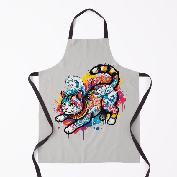 Item preview, Japanese Ukiyo-e Graffiti Cat designed and sold by SholoStudio.