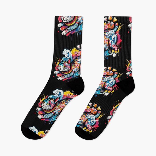 Item preview, Japanese Ukiyo-e Graffiti Cat designed and sold by SholoStudio.