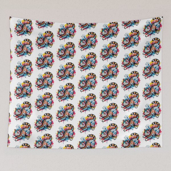 Item preview, Japanese Ukiyo-e Graffiti Cat designed and sold by SholoStudio.