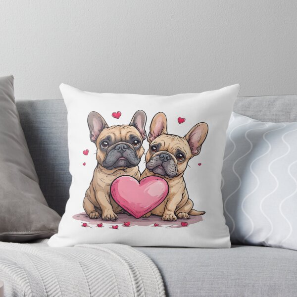 Item preview, French Bulldog Love Couple With Hearts designed and sold by Neonyx2020.