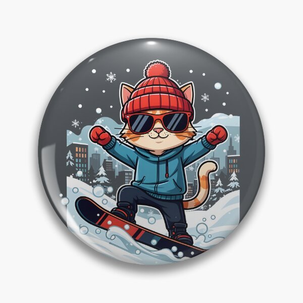 Item preview, Cool Cat Snowboarding Streetwear Illustration designed and sold by Uglyandcute.