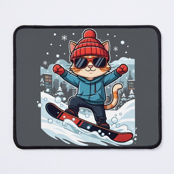 Item preview, Cool Cat Snowboarding Streetwear Illustration designed and sold by Uglyandcute.
