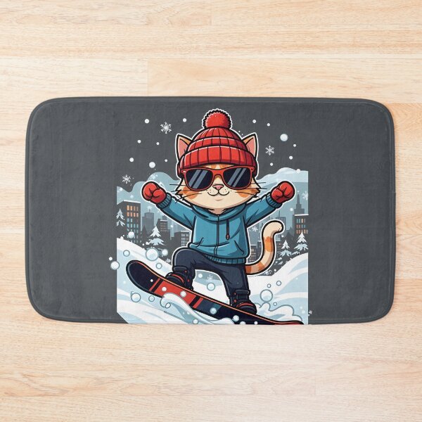 Item preview, Cool Cat Snowboarding Streetwear Illustration designed and sold by Uglyandcute.
