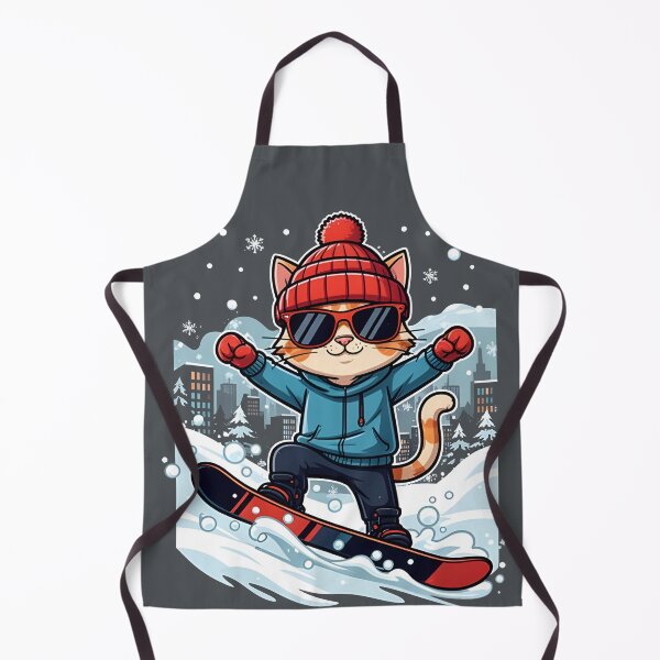Item preview, Cool Cat Snowboarding Streetwear Illustration designed and sold by Uglyandcute.
