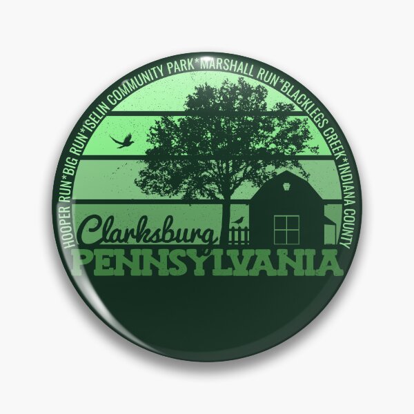 Item preview, Clarksburg Pennsylvania Sunset Retro Vintage Local Pride Logo designed and sold by CRHPOD20.